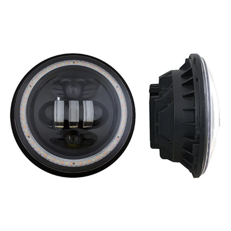 

7inch LED Headlights Kit DLR Light Assembly Auto Headlamp With Angle Eye For Jeep Wrangler JK TJ Hummer Defender H4 H13