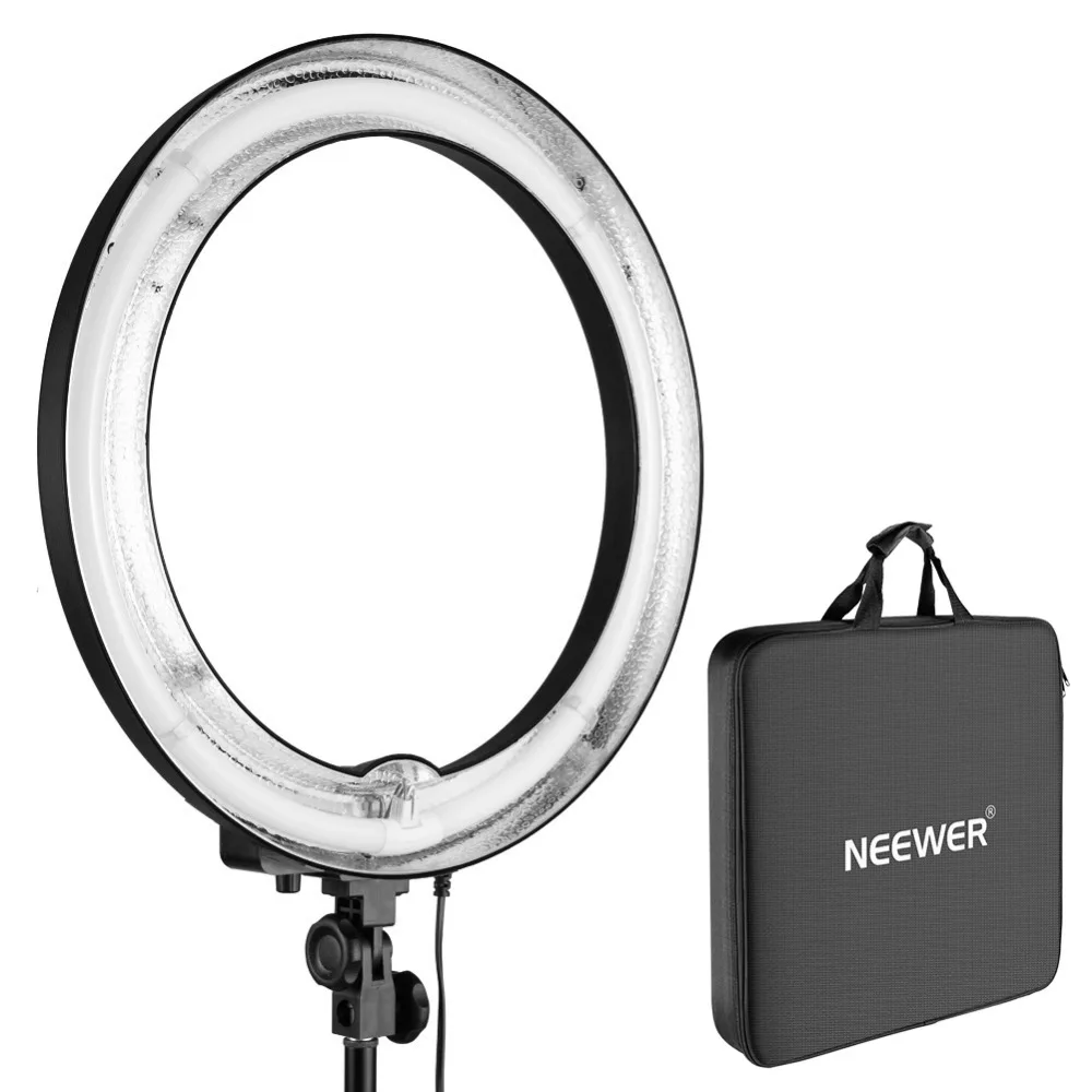 Кольцевая вспышка Neewer 18 &quot600W 5500K флуоресцентная лампа для видеосъемки освещение