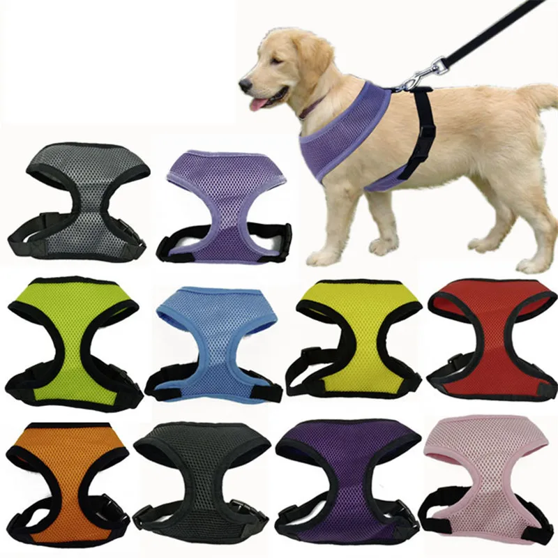 Colorful Dog Harness Nylon Mesh Padded Vest Clothes Puppy Chihuahua