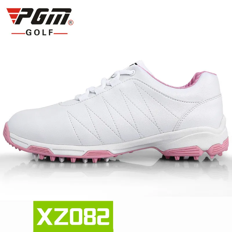 PGM туфли для гольфа s Женская обувь анти сайдеслип Автоматическая вращение шнурки водонепроницаемые дышащие женские туфли для гольфа - Цвет: one