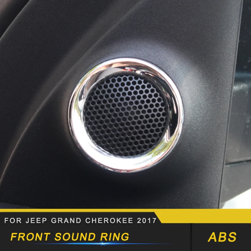

Auto Car-styling Front Sound Ring Front Middle Loudspeaker Trim Covers Interior Accessories for Jeep Grand Cherokee 2017