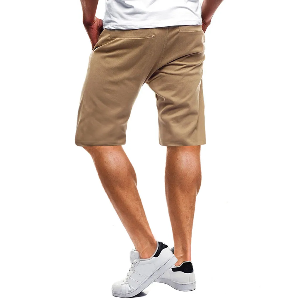 Новые бермуды Masculina мужские спортивные однотонные повседневные свободные спортивные штаны на пуговицах шорты на шнурке брюки#30