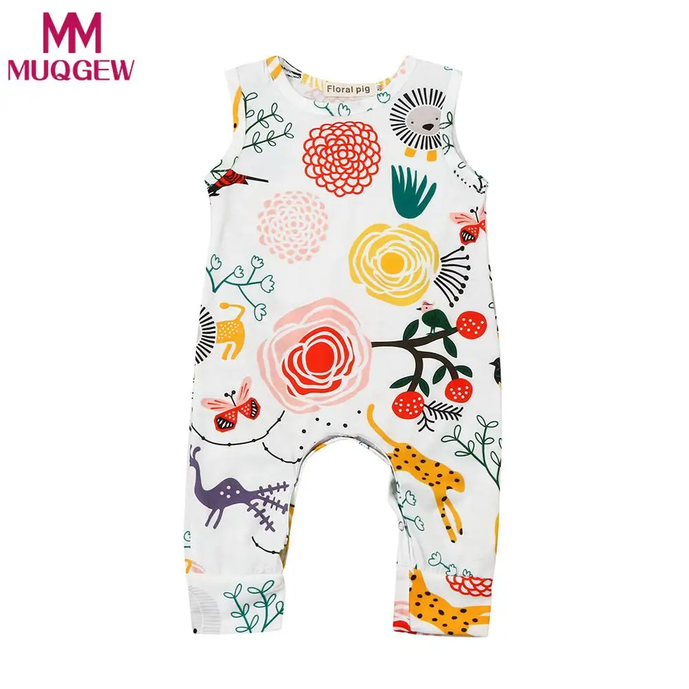 

MUQGEW 2018 Baby Clothes Baby Boys baby girl clothes Romper Jumpsuit one-pieces Newborn Baby Boys Girls Flower Animal Print