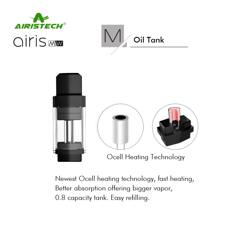  2018 Vaporizer Airistech Airis MW 2 in 1 Wax & Oil Pod Vape Pen e-cig kit Compatible For wax and Th