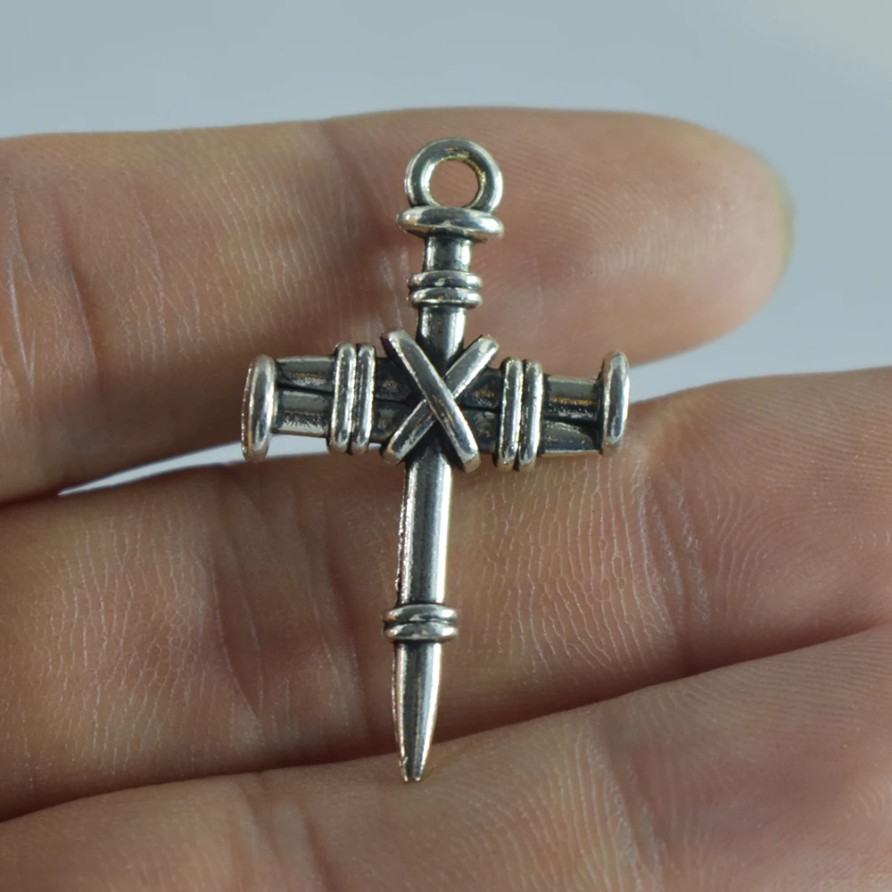 8pieces 34x20mm Antique Sliver Charm Pendant Cross Jewelry Making DIY Handmade Craft | Украшения и аксессуары