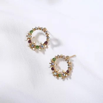 Elegant Flower Wreath Stud Earrings Earrings & Studs Elegant Flower Wreath Stud Earrings