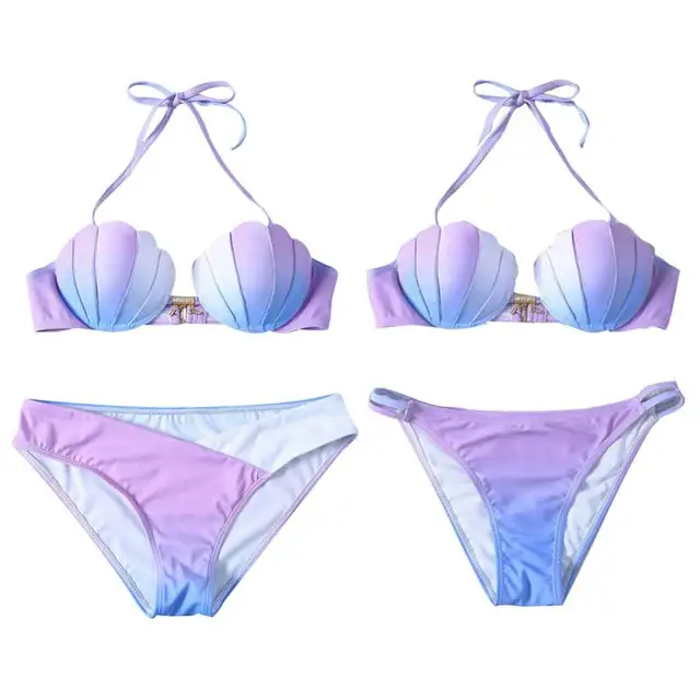 Cheap Charming Women Mermaid Shell Bra Design Vintage Beach Wear Cover-up Shell Bra Sea Bikini set Cheap Charming Women Mermaid Shell Bra Design Vintage Beach Wear Cover-up Shell Bra Sea Bikini set