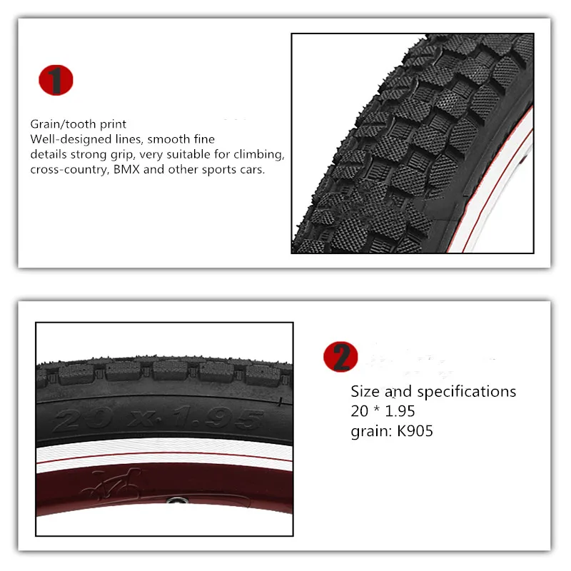 Kenda 20*1,95/2,125/2,35 велосипед шины горный велосипед внедорожный подъемник K905 велосипедные шины