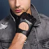 Men's Genuine Leather Gloves Locomotive Driving gloves Imported Sheepskin touch screen winter black Gloves ► Photo 3/6