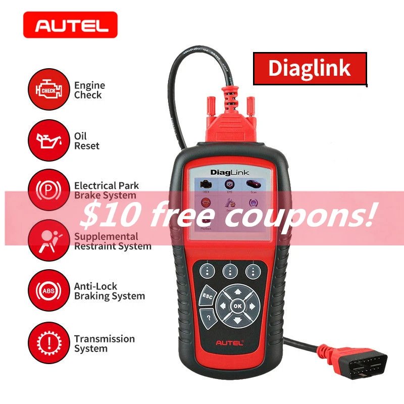 AUTEL Diaglink OBDII EOBD Diagnostic Code Reader OLS EPB ABS Oil Reset