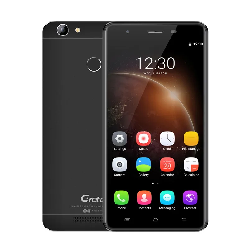 Гретель A6 4 Г Мобильный Телефон 5.5 дюймов Adroid 6.0 MTK6737 Quad Core 1.3 ГГц Dual SIM Отпечатков
