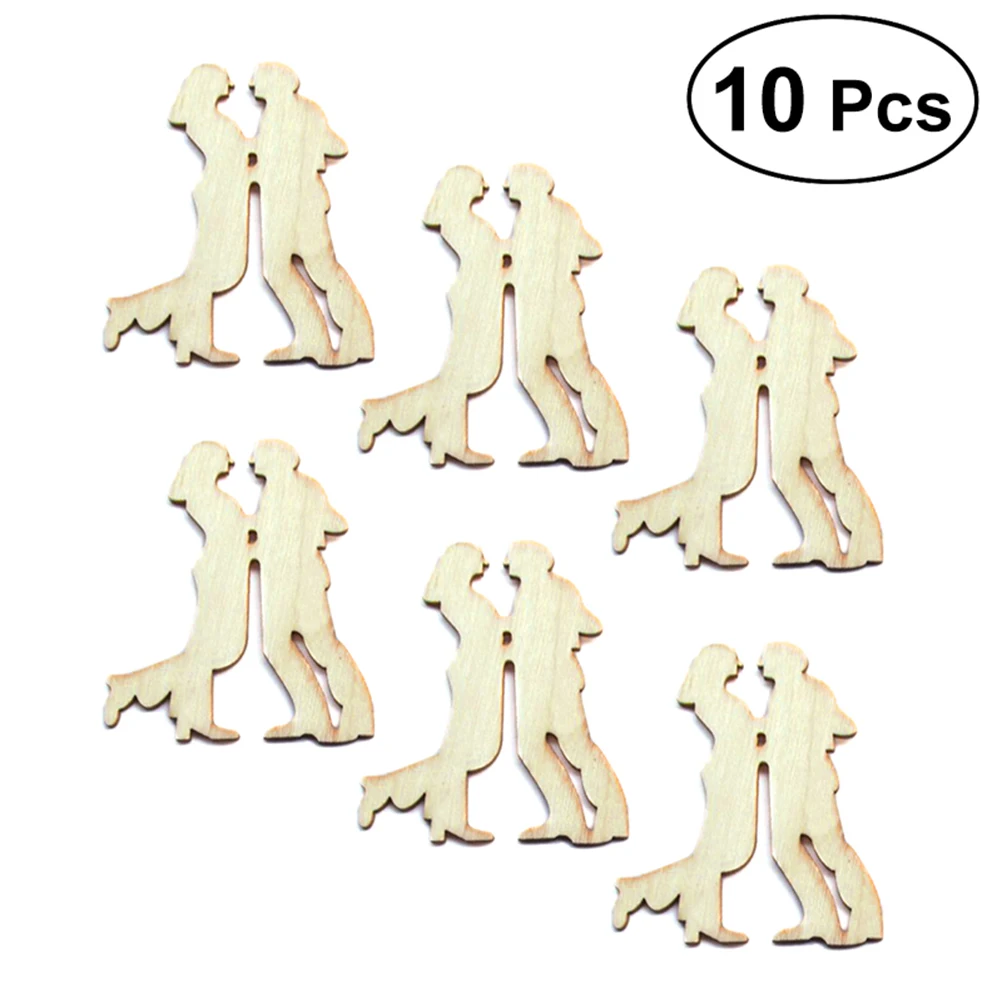 

10 Pcs Unfinished Wood Cutout Chips for Board Game Pieces Arts Crafts Projects Ornaments (Dancing)
