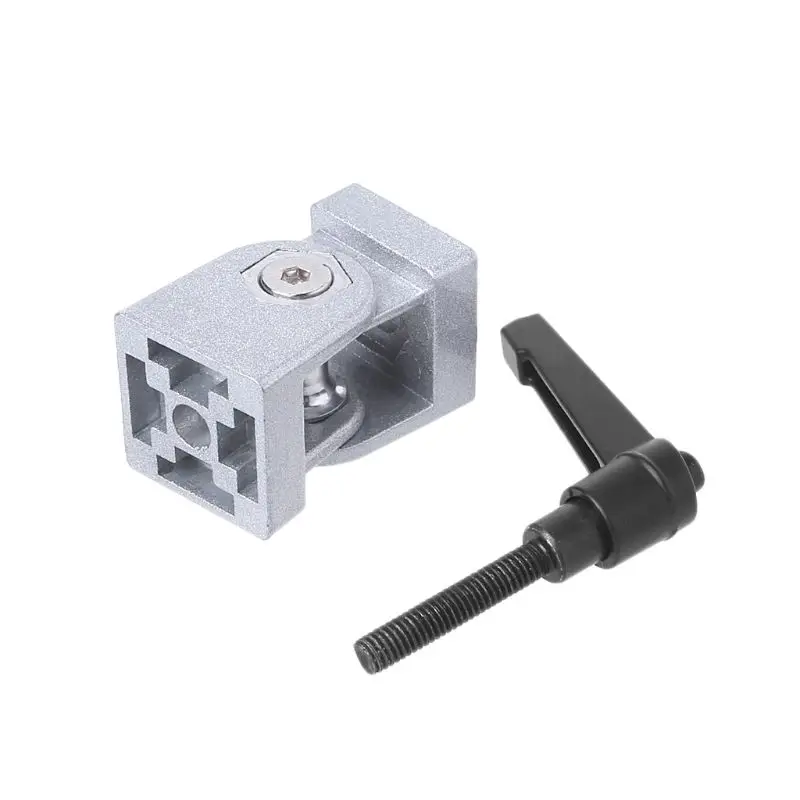 Zinc Alloy Flexible Hinge With Handle Die Cast Pivot Joint Connector For Aluminum Extrusion Profile