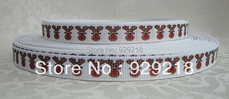 

wm 10 yards lot 3/8inch 9mm 89056 Christmas deer grosgrain ribbon