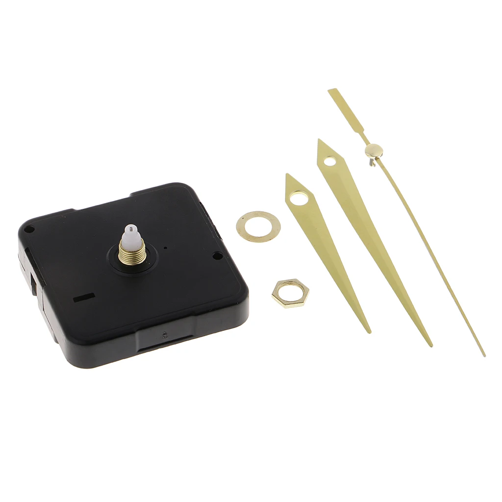 1 Sets Battery Operated Movement For Quartz Wall Clock Repair Replacement with 3 pcs Pointers (2.17 x 2.17 x 1.18 inch)