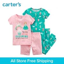 Carter’s 4-Piece baby children kids clothing Girl Summer Snug Fit Cotton PJs 13241521