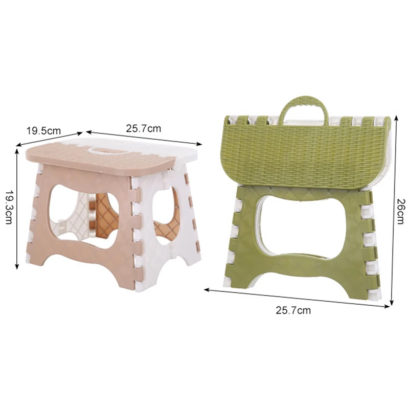 New Plastic Folding Stool Thickening Chair Portable Home Furniture Children Convenient Dining Stool