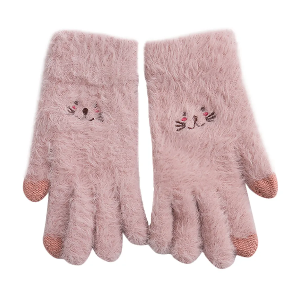 

Women Cute Play Mobile Phone Warm Gloves Soft Cotton Winter Gloves