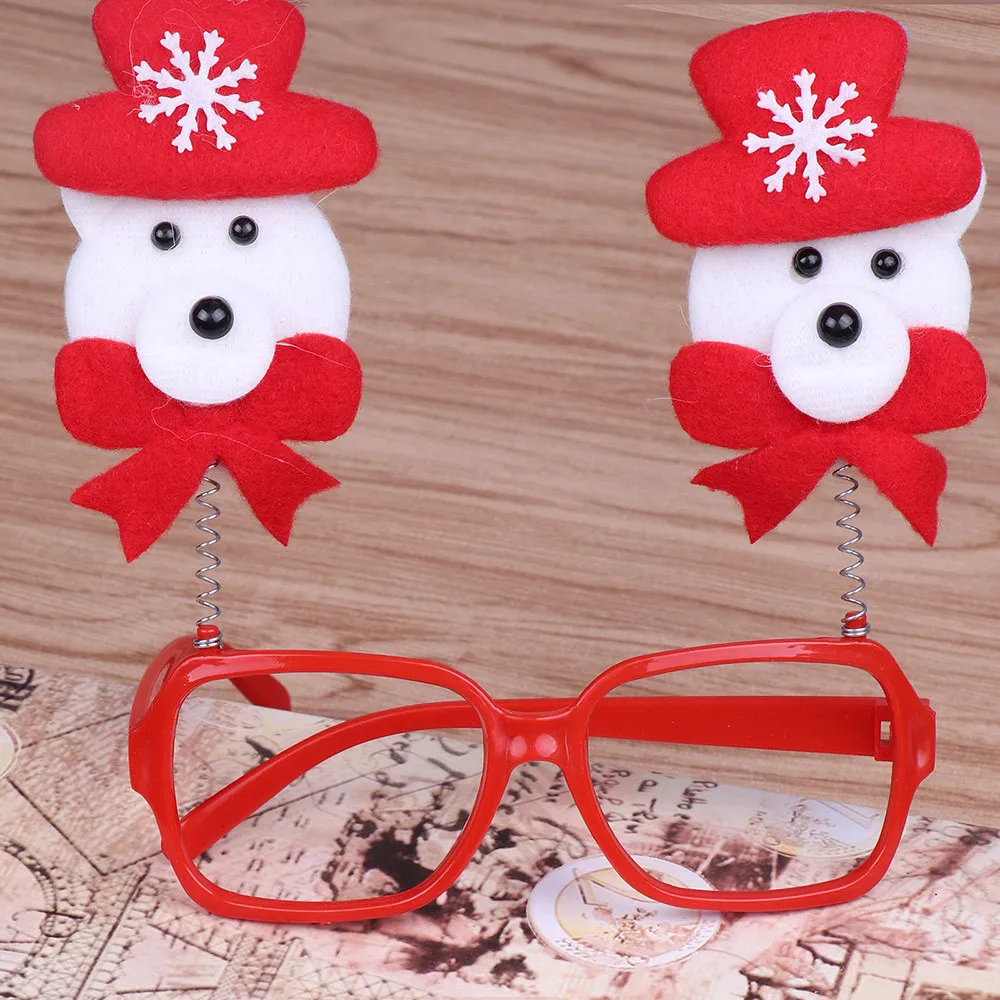 

1 pc Funny PC Christmas ornaments glasses party night frames toy children Christmas gifts decoration for party 2018