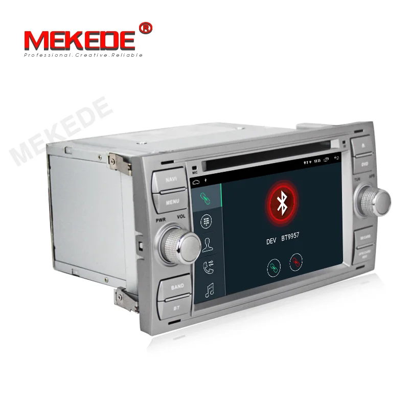MEKEDE 1024X600 2 + 32G Din Android 10 Автомобильный мультимедийный dvd плеер GPS для Ford Mondeo Focus Transit C