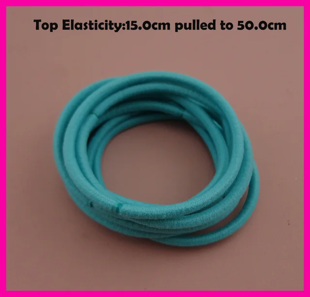 113PCS 13mm Top Elasticity Light Blue Elastic Ponytail Holders rope ...