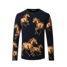 2016 New style thick winter of 2016 Men sweater knit sweater Chinese wind patterns printed sweaters