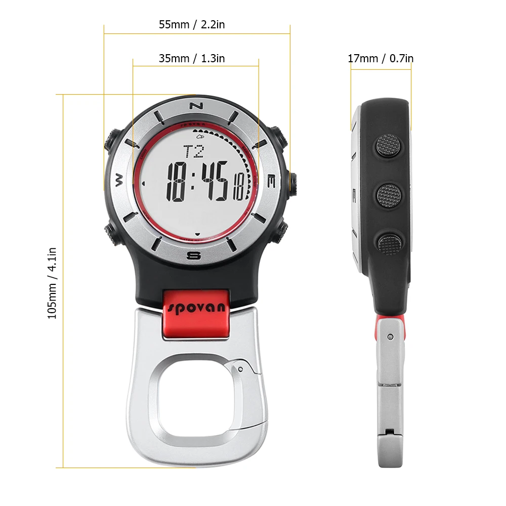 SPOVAN Смарт часы альтиметр барометр компас военный кемпинг альпинизм открытый компас Рыбалка Туризм Альпинизм карманные часы