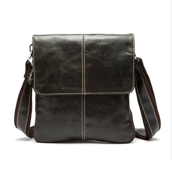 

Genuine Leather Messenger Bag Men Shoulder bag Small male man Crossbody bags for Messenger men Leather bag Handbag 8006