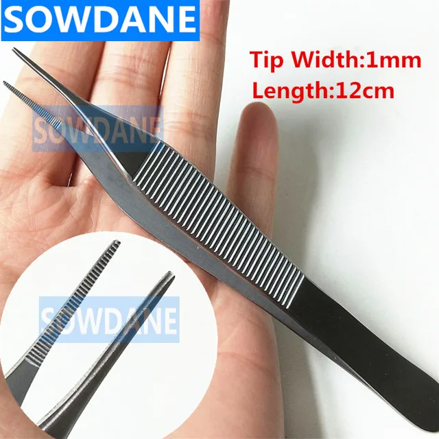 1 pcs High Quality Dental Surgical Instrument Tweezer Dental Forcep Serrated Straight Tip Dental Durable Tweezers Extension tool