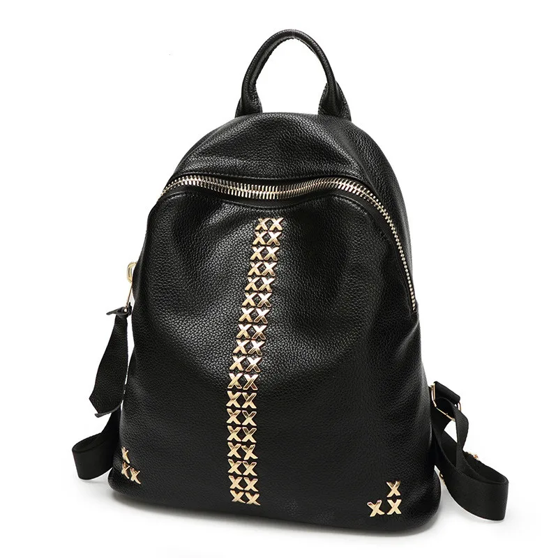 ZHIERNA 2017 fashion woman backpack vintage PU Leather Casual Female Travel Daypack school Backpacks For Teenagers