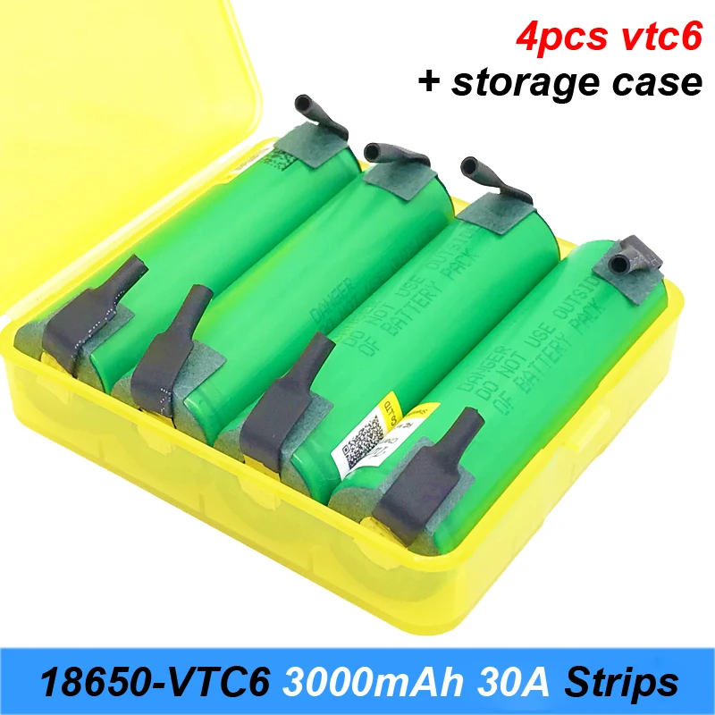 Battery 18650 VTC6 3000mAh 30amps for screwdriver 18650 with strips soldered rechargeable batteries for electric cigarette AU28 Battery 18650 VTC6 3000mAh 30amps for screwdriver 18650 with strips soldered rechargeable batteries for electric cigarette AU28