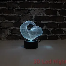 3D Автоматическое светодиодное ночное освещение Monster Claw форма вечерние подарки 7 цветов Сменные детская комната ночник YJM-2906