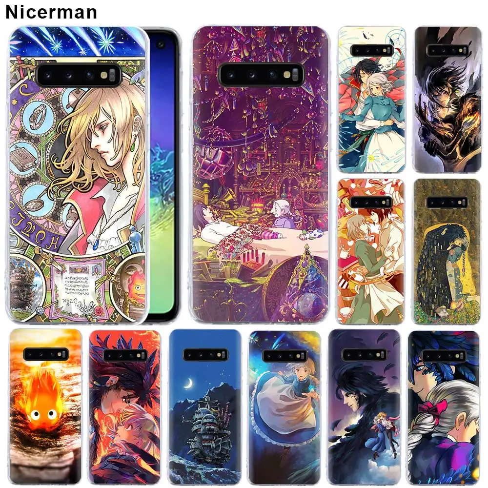 

Howl's Howls Moving Castle Silicone Case for Samsung Galaxy S10 Plus S10e S9 S8 Plus Note 8 9 M30 Cover Clear Soft Patterns TPU