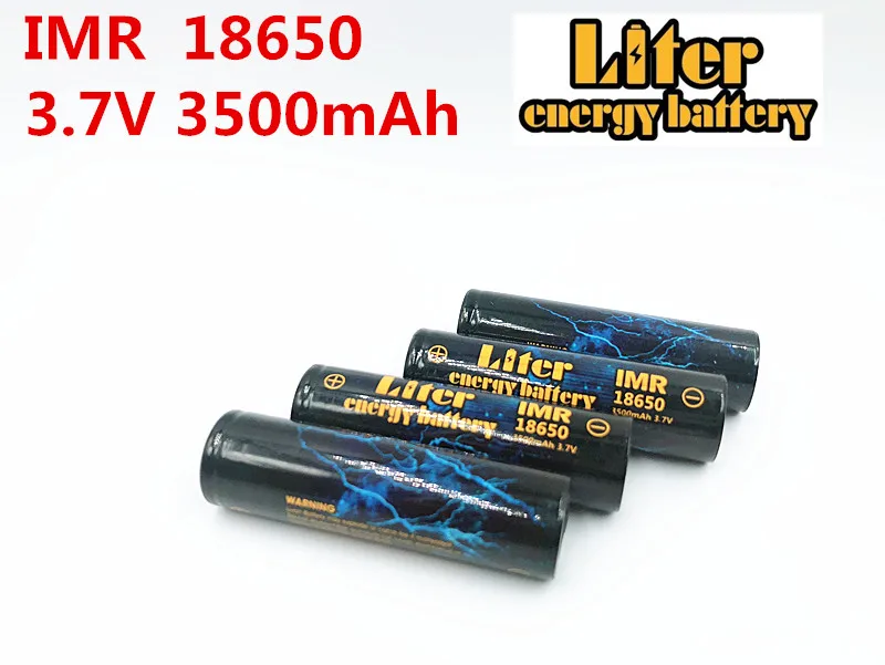 Литровая батарея 100% оригинал 10 шт. IMR18650 3 7 В 3500 мАч 4.8A 18650 аккумуляторная