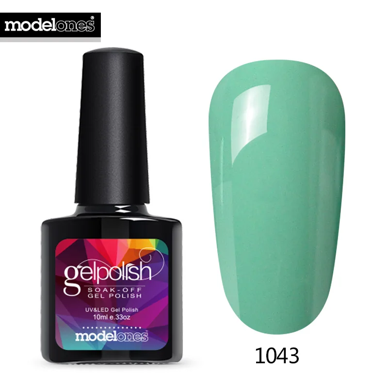 Modelones Colorful Nail Art Led Gel Polish Soak Off Shining Nail Gel Varnish Long Lasting Enamel Semi Permanent Lacquer Gel - Color: 1043