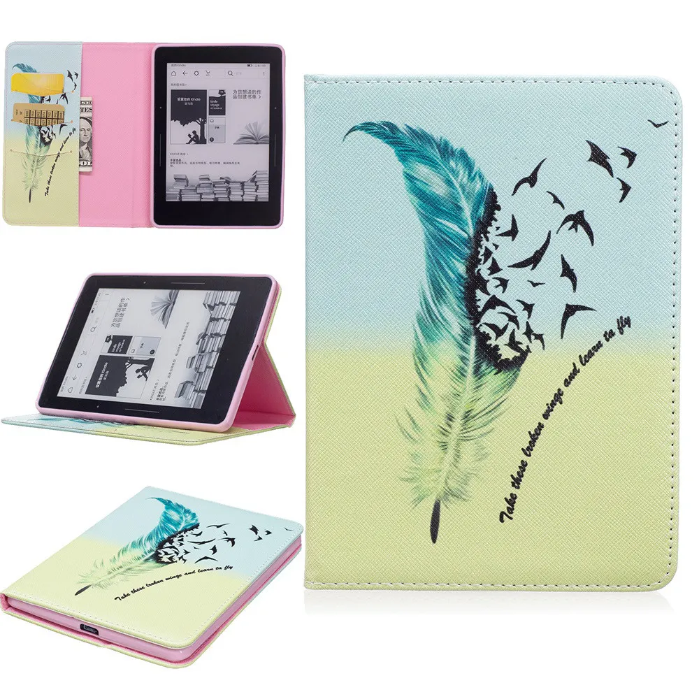 

Tablet Cover Case Slim Folding Leather For Amazon Kindle Voyage 6.0 Inch waterproof shockproof tablet case Anti dirts Laptop z7