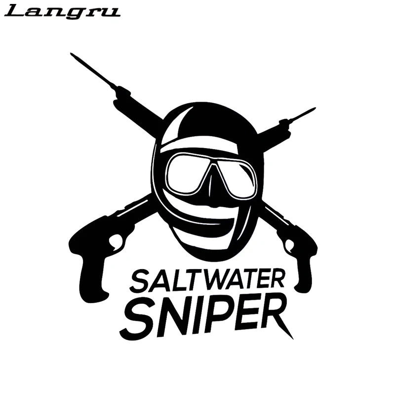 

Langru Spearfishing Fish Hunter Underwater Saltwater sniper Vinyl Stickers Decals Jdm