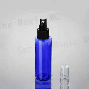 

50PCS 100ML empty Blue PET Spray Bottles With Black Sprayer,Plastic Travel Refillable Portable Cosmetic Atomizer for Perfume