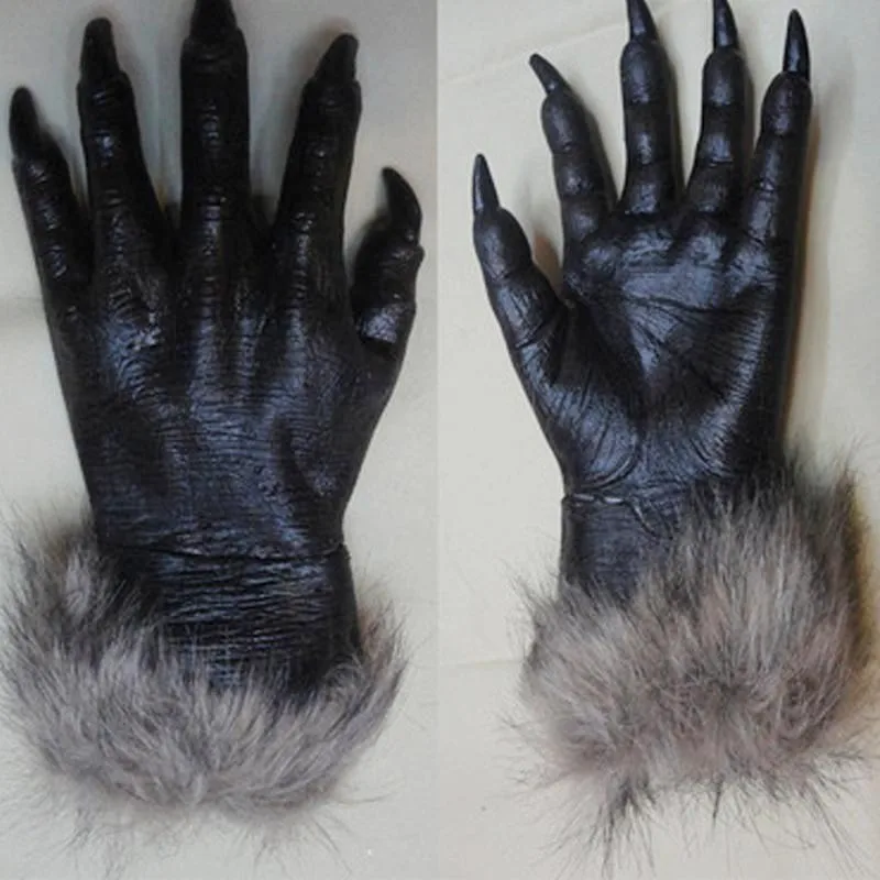 

2016 Halloween Horror Mask Wolves Gloves cosplay Langtou Gloves Werewolf Wolf Paws Claws Gloves 5ZHH050