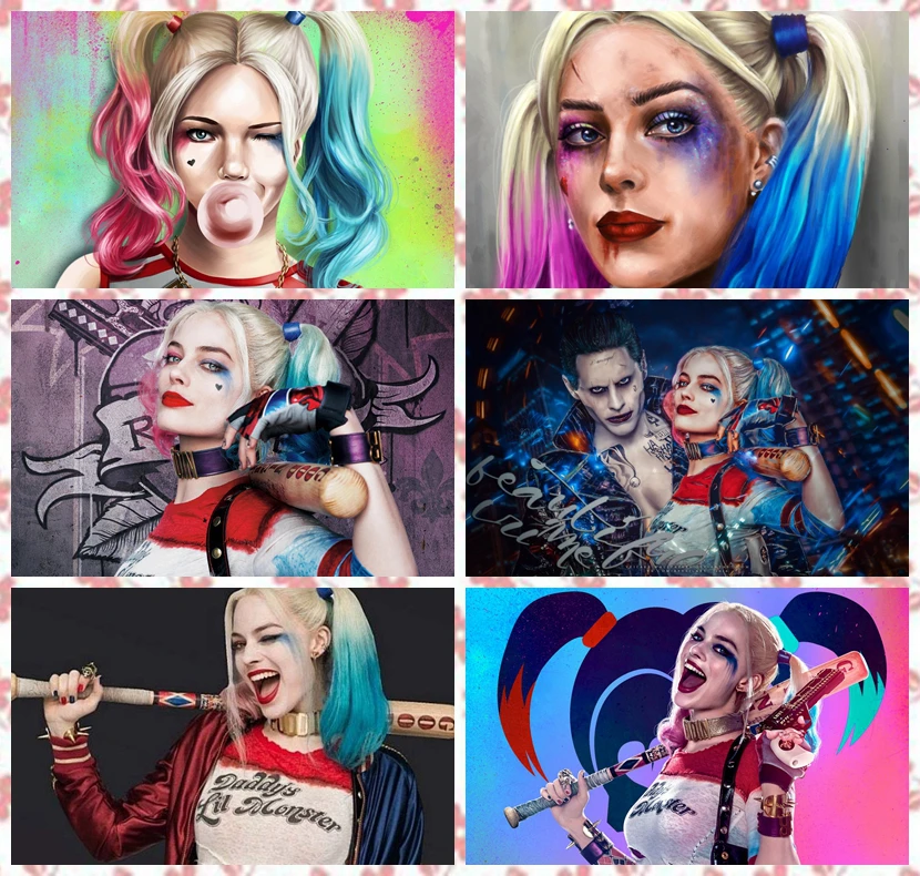 Harley Quinn постер отряд самоубийц Алмазная вышивка 5D DiY алмазная живопись полная