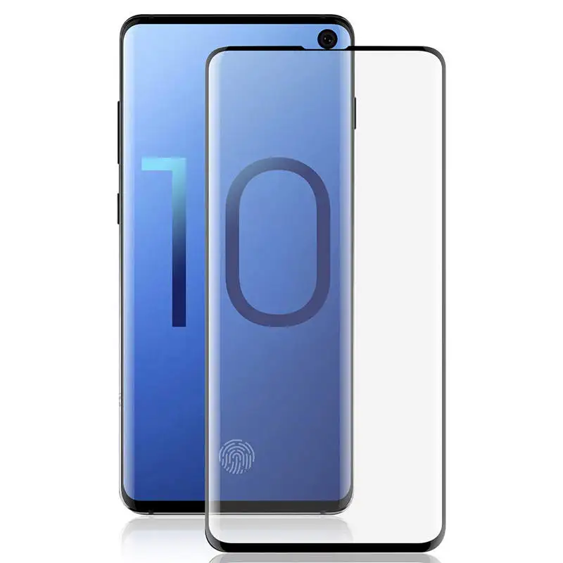 KEYSION 3D стекло для samsung Galaxy S10 Plus защита экрана закаленное стекло для Galaxy S10 S10+ S10E изогнутая крышка пленка S10 Plus - Цвет: Черный