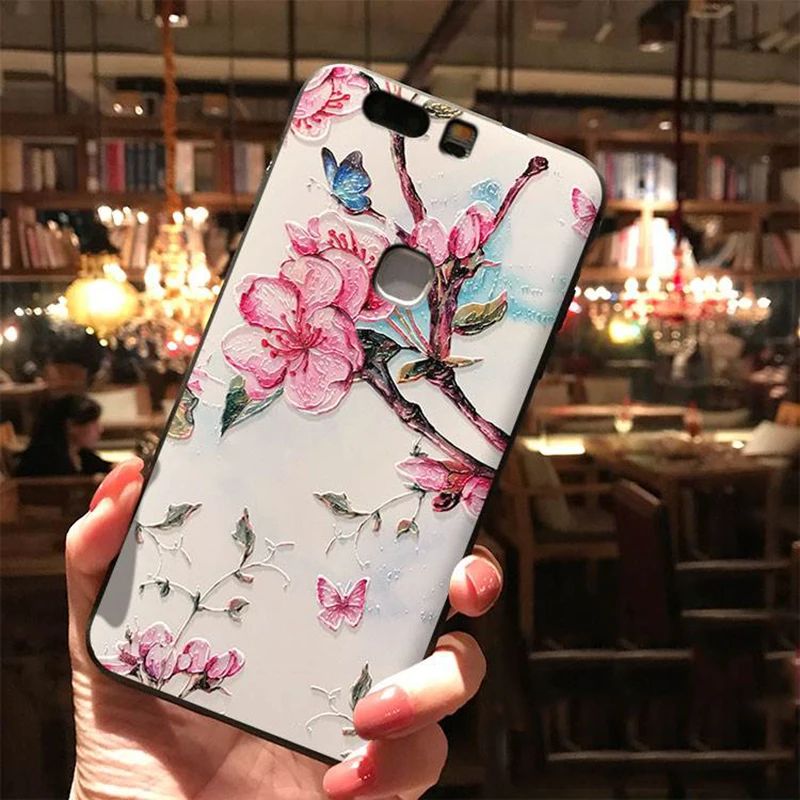 3D чехол с тисненым цветком для Huawei Honor 9S 9A 9C X10 8A 8X 9X 10i 10 20 9 P20 P30 P40 Lite Pro Y5P Y6P Y7P P Smart 2020