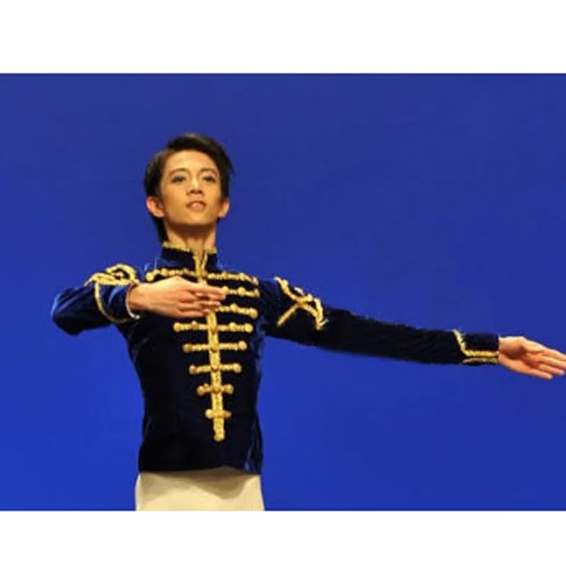Free Shipping Custom Made Man Velvet Ballet Jacket /Prince Dance