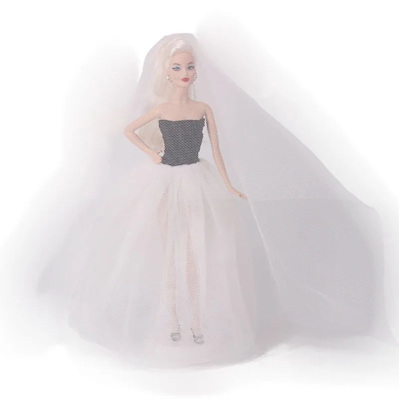 Queen Princess Wedding Dress Fit For 11.8 Inch 30CM Barbie