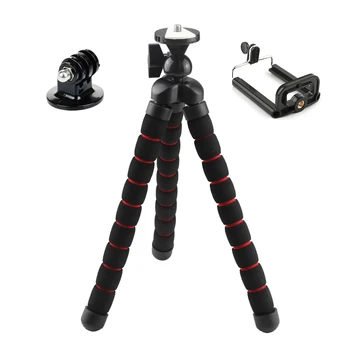 

SANGER Sponge Tripode Small Medium Large Octopus Camera Tripod + Mount Adapter Stand + Phone Clip for Xiaomi Yi GoPro SLR camer