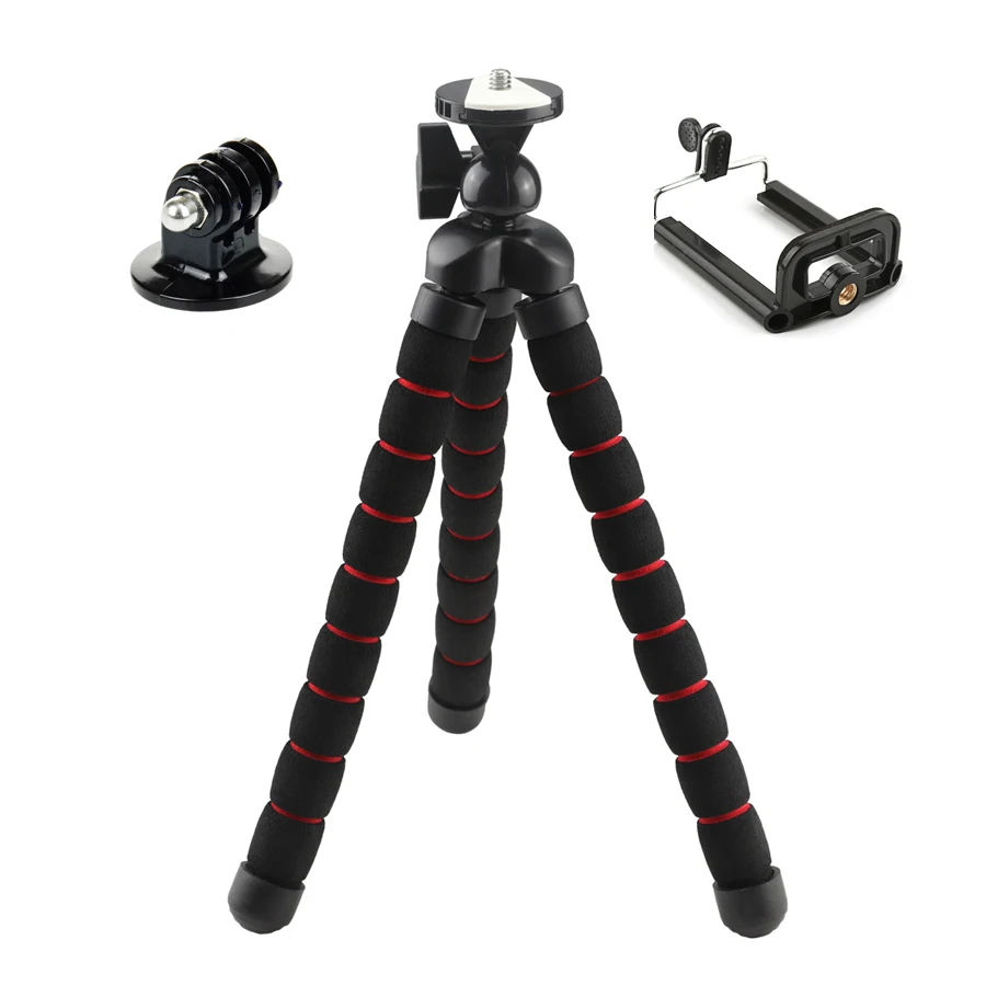  SANGER Sponge Tripode Small Medium Large Octopus Camera Tripod + Mount Adapter Stand + Phone Clip f