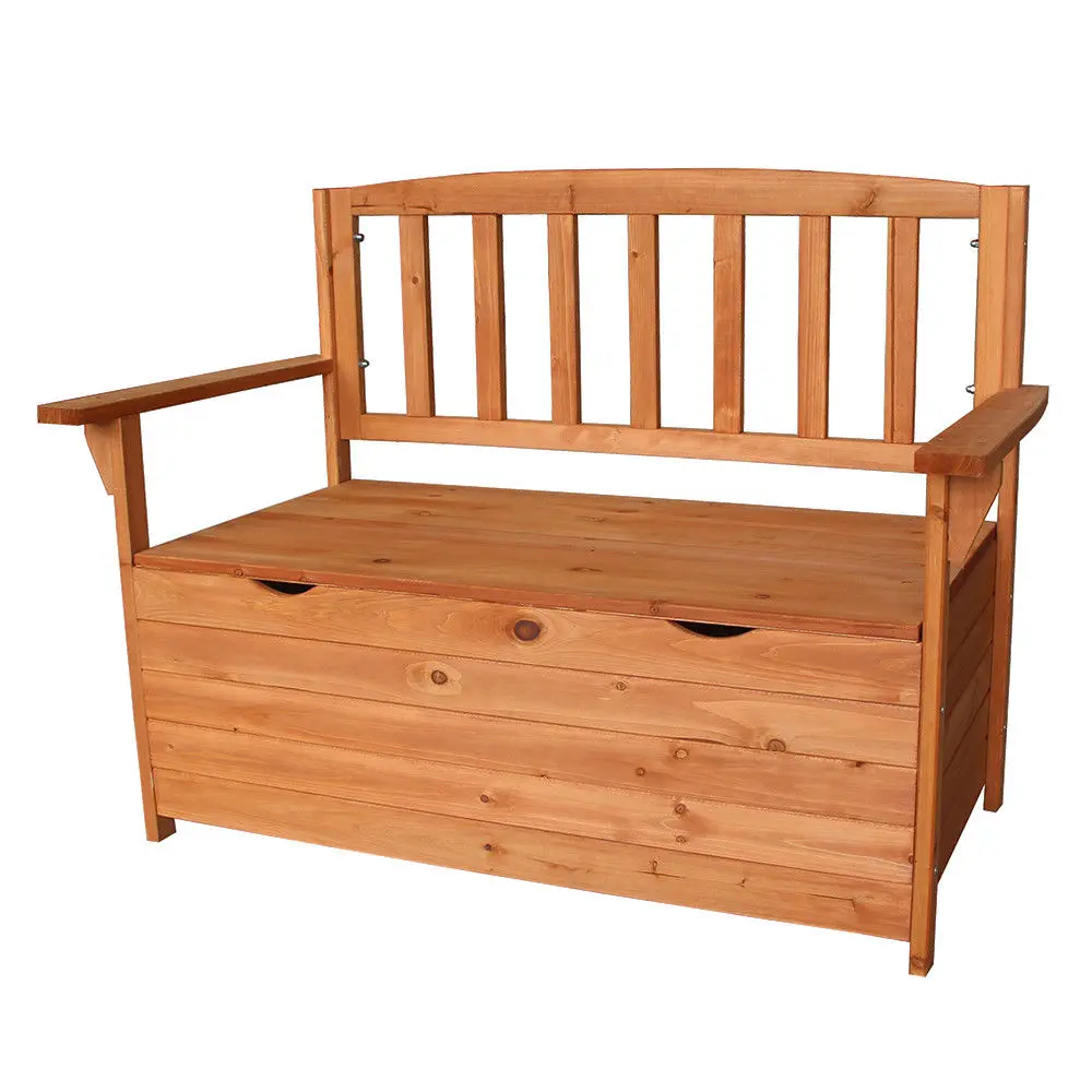 44 Wooden Storage Garden Bench Outdoor Children Table Seat Chair