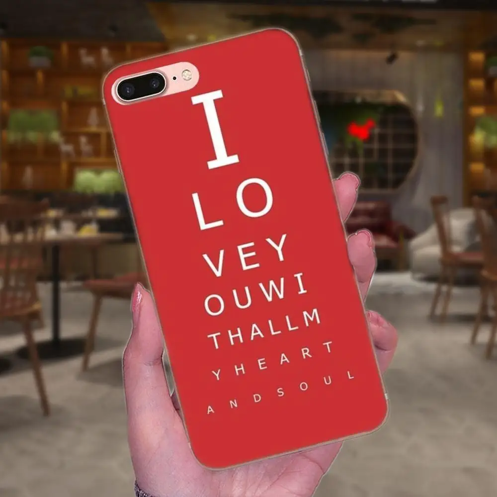 Thin Tpu Cell Test Eye Chart Advantageous For Apple Iphone 4 4s 5