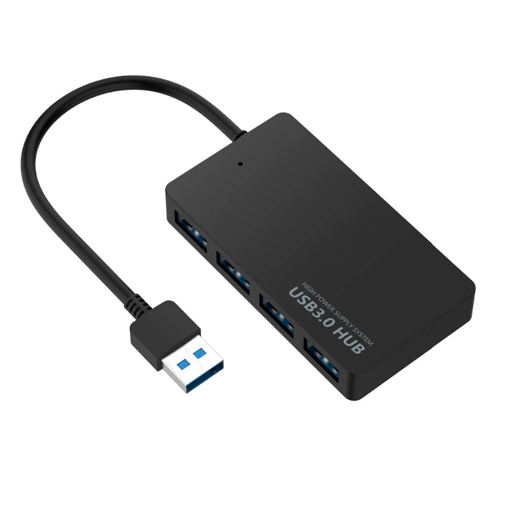 USB 3,0 4-Порты и разъёмы usb-хаб сплиттер адаптер 5 Гбит/с для портативного компьютера ПК супер Скорость usb-хаб