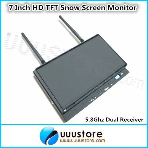 

Skyzone Sky-702 FPV 7 Inch HD TFT Snow Screen Monitor with 5.8Ghz 32 Channels Diversity Dual Receiver and Folding Sunshade
